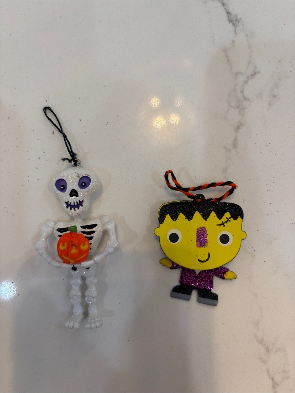 Hallmark Black Glitter Halloween Tree with Four Ornaments - Picture 4 of 5